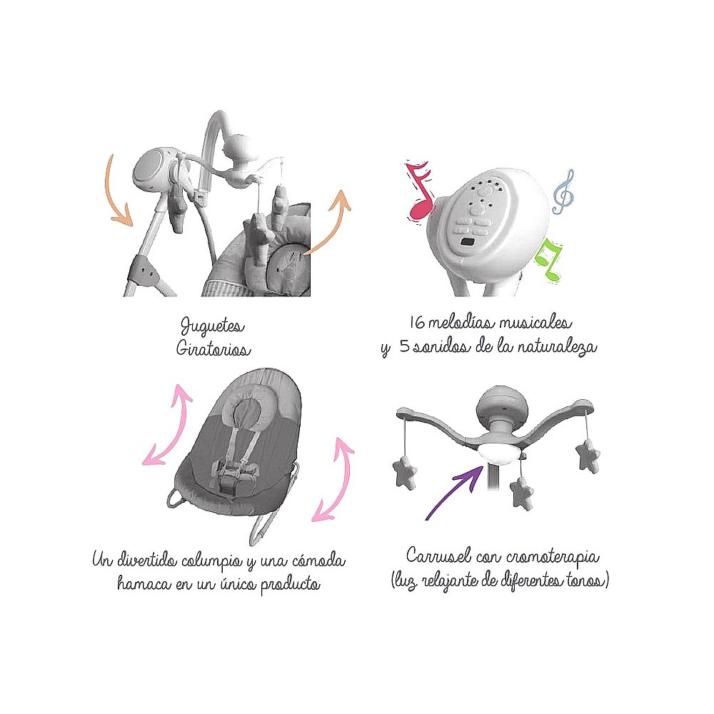 Columpio 3 en 1 hamaquita celeste Asalvo